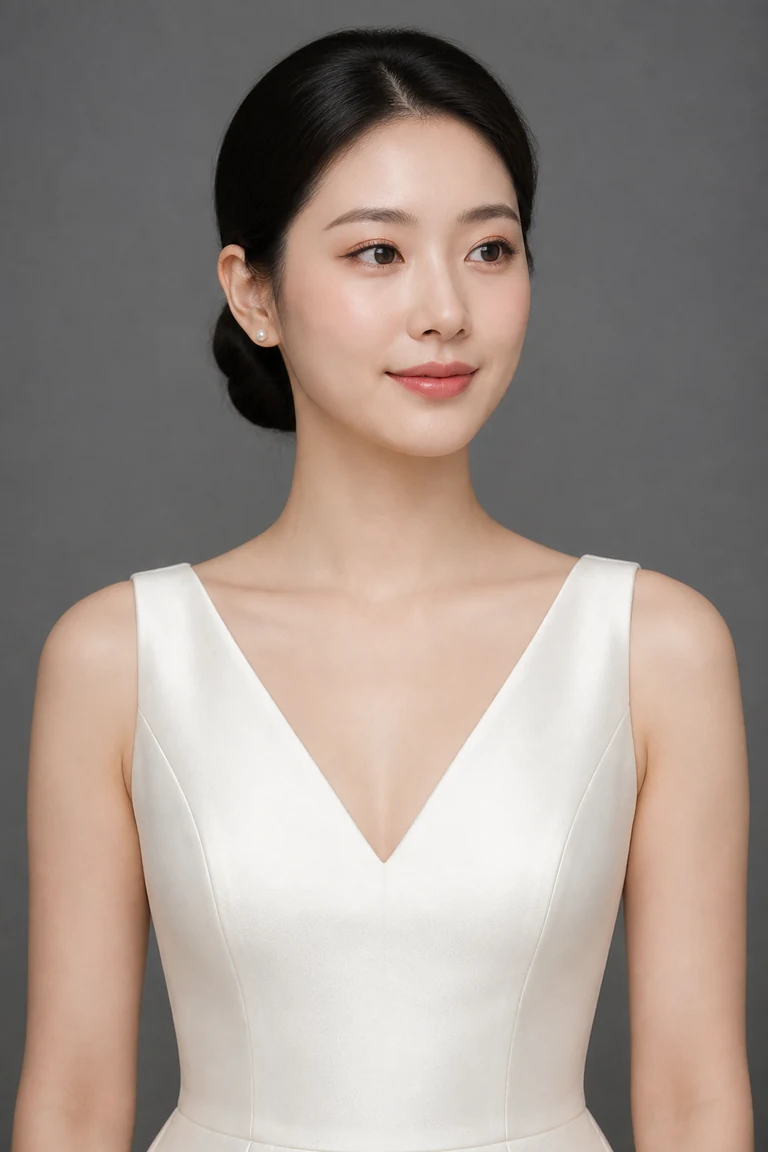브이넥 예시